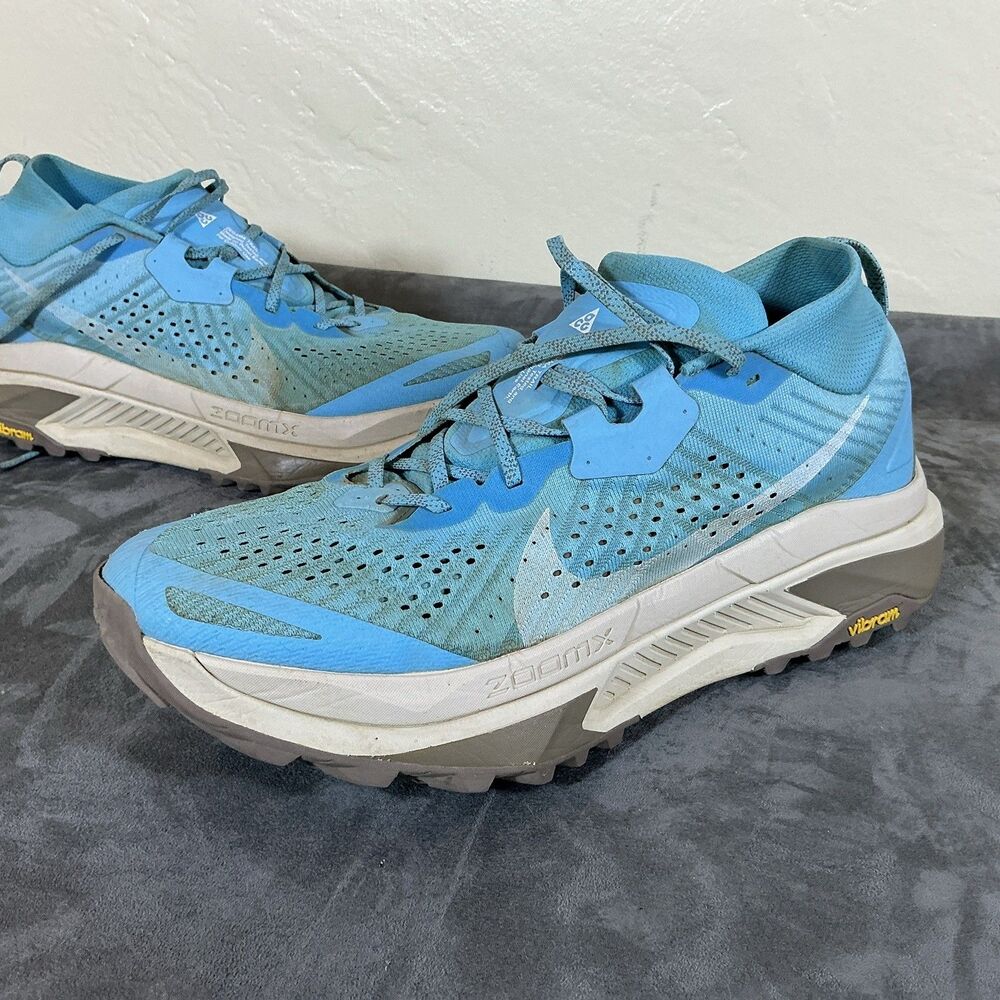 Nike ACG Zoomx Zegama Trail Runner Men’s 14 M Running Shoes Blue 42.9759 Vibram